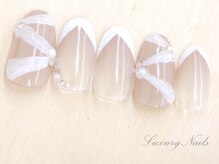 ラグジュアリーネイルズ アカバネ(Luxury Nails Akabane)/ブライダル*リボン*フレンチ