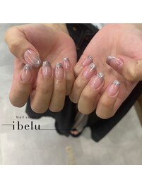 ラメフレンチネイル