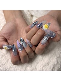 夏ネイル☆プルメリア