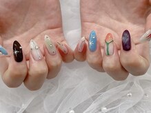 エミュール ネイル 河原町(Emure Nail)/手描きフルアート