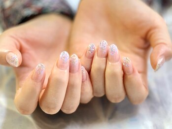 ラメグラデーション ブルー