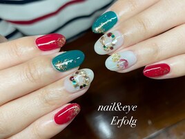 クリスマスリースネイル☆