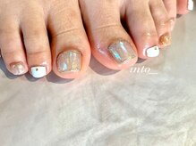 ネイルサロン イントゥ(into_)/フット &nbsp;定額　オーロラ　アート