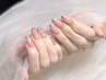 ガラスフレンチ/ミラーフレンチネイル　¥6,900