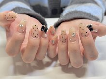 ネスネイル 池袋(Nes.nail)/ドット×リボンネイル