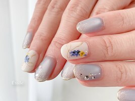 ドライフラワー*リボンネイル