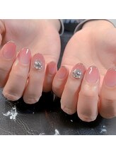 サロンドゥプリエ 門司店(SALON deux PRIER)/ラメラインとビジュー☆