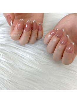 ビエル(Biel)/ワンカラー+ラメフレンチ