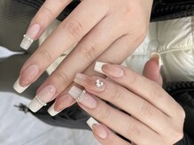 ネイルズバー 新宿店(Nails Bar)/フレンチネイル×ストーン