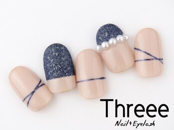 スリーネイルプラスアイラッシュ(Threee Nail+Eyelash)/マット×パール