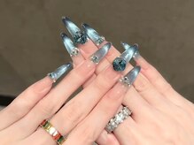 ダークハニー 池袋店(Dark Honey)/クールブルーのゴージャスネイル