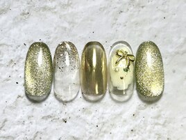 イエローマグリボンネイル