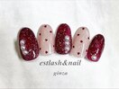 ハートドットパールネイル