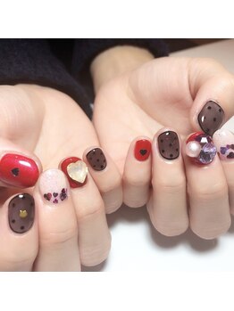 ダリア 西大寺本店(DAHLIA)/バレンタインネイル♪