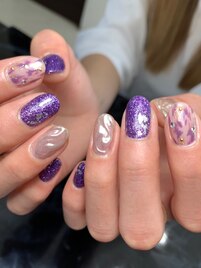 ラメパープル&うねうね