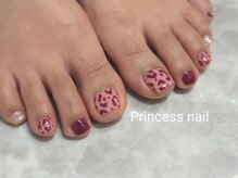 プリンセスネイル(Princess nail)/ボルドーヒョウ柄9,200