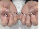 アニマル柄フレンチネイル