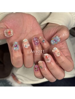 アソート 神戸元町(Assort)の写真/話題の韓国ネイルやニュアンスネイル等のアートが大人気★お洒落なネイル＆お洒落な店内で女子力ＵＰ♪