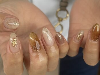 ラグ ネイル(RAG nail)/秋ネイル/ブラウンネイル