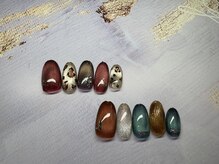 ネルパラ ネイルカウンター ミエルかわぐち店の雰囲気（デザインネイル　6050円　他デザイン多数）