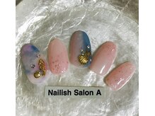 ネイリッシュサロン エー(Nailish Salon A)/リゾート縦グラキラキラネイル