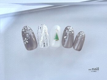 アンドラッシュ アンドネイル 本郷三丁目駅前店(and lash/and nail)/全体アート/定額華やか