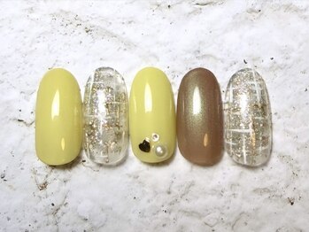 アヤ(AYA)/ツイードバレンタインネイル