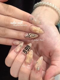 イニシャルシール　推しネイル