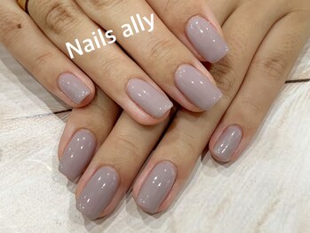 ネイルズアリー 立川店(Nails ally)/グレージュ×ワンカラー