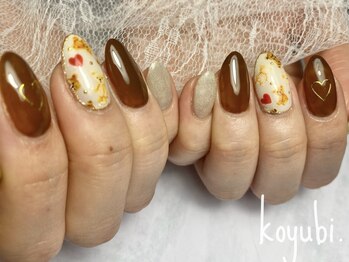 コユビ(koyubi.)/バレンタインくまちゃんネイル