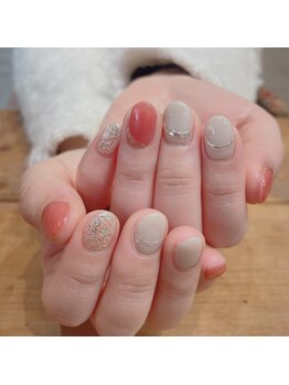 アトリエ ツメ(atelier TsuMe)/ニュアンスネイル/グレージュ