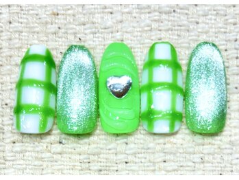 チェックネイル　¥10450