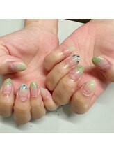 メロウ/押し花ネイル