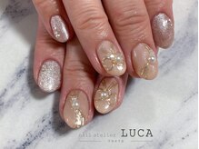 ネイルアトリエルカ(nail atelier LUCA)/W-366 大人可愛いリボンネイル