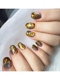 ニュアンス定額に秋ネイルおすす