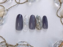ネイルエルーシェ 立川店(Nail Ercher)/寒色ニュアンスネイル