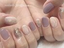 モーブカラーネイル