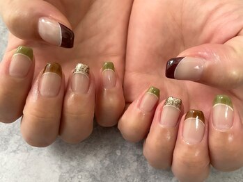 エムスラッシュ ネイル センター北店(M.SLASH)/秋フレンチネイル