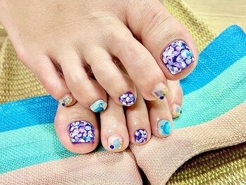 ティーエス ネイル ガーデン(T.S Nail Garden)/紫陽花ネイル