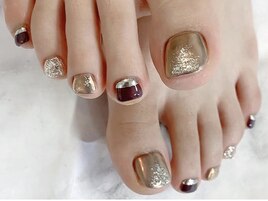 フットネイル◇ニュアンスミラー