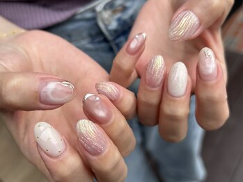 ネイルアルケー(Nail ARCHE)の写真/キラキラ輝く最高峰の仕上がりに《フット》平日限定!【奥行きマグネットネイルワンカラー★¥8610→¥8000】