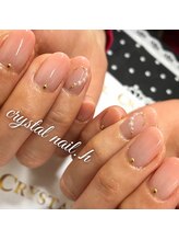 クリスタルネイル ゆめタウン博多店(CRYSTAL NAIL)/シンプルハートネイル