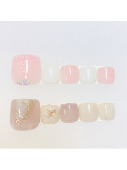 ネイル アンド アイラッシュ ヨンマルニ(Nail&eyelash 402)/☆フットシンプルデザイン☆