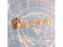 セレクトネイル ココ 秦野店(SELECT NAIL COCO)/フット　キラキラひょう柄