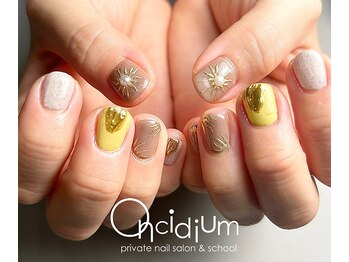 オンシジューム(Oncidium)/砂ジェル♪ 持ち込みデザイン