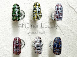 冬ネイル/ツイードネイル/藤沢
