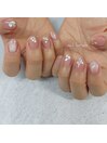 シェル埋め込みネイル