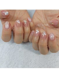 シェル埋め込みネイル