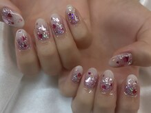 リグナル リット(Lignal.liit)/ハートホロ散りばめネイル