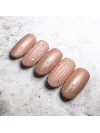 バカラネイル×星ネイル